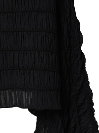 Ruched One-Shoulder Midi-Dress