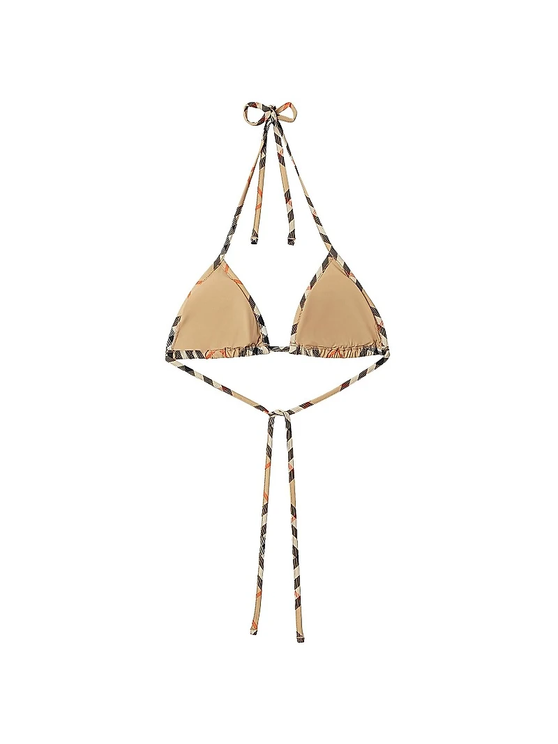 Check Triangle Bikini Top
