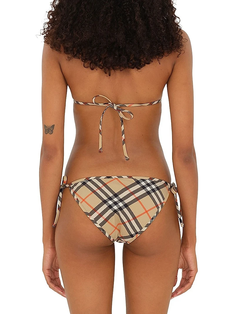 Check Triangle Bikini Top