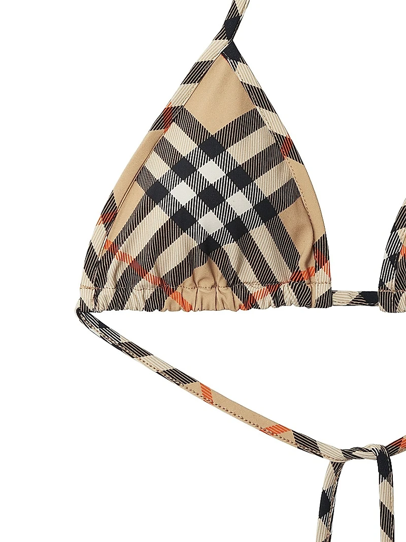 Check Triangle Bikini Top