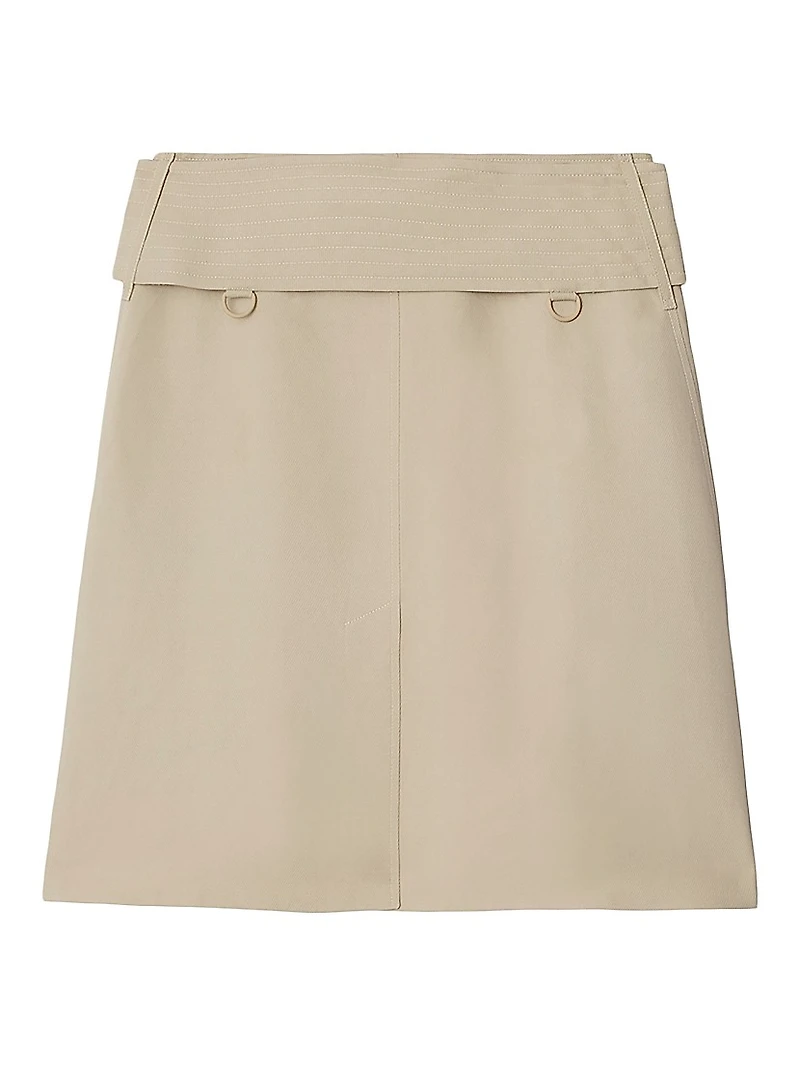 D-Ring Belted Midi-Skirt