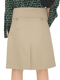 D-Ring Belted Midi-Skirt
