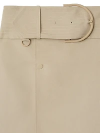 D-Ring Belted Midi-Skirt