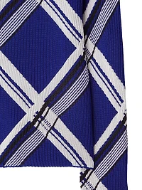 Check Rib-Knit Silk Top