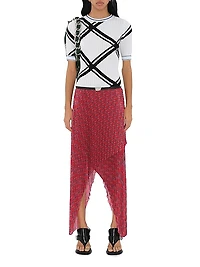 Check Cotton Knit Short-SleeveTop