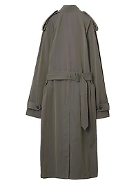 Cotton-Linen Detachable Trench Coat