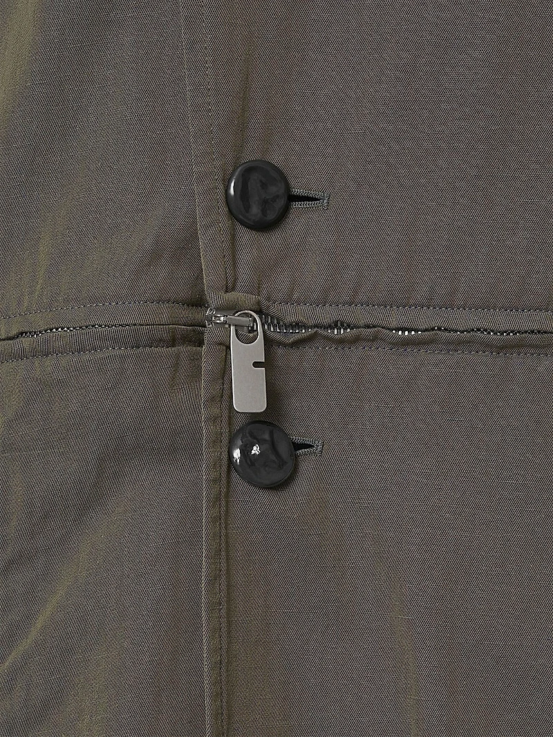 Cotton-Linen Detachable Trench Coat