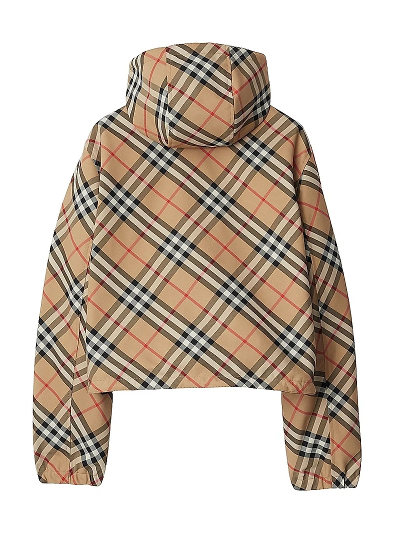 Check Drawcord Short Jacket