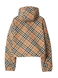 Check Drawcord Short Jacket