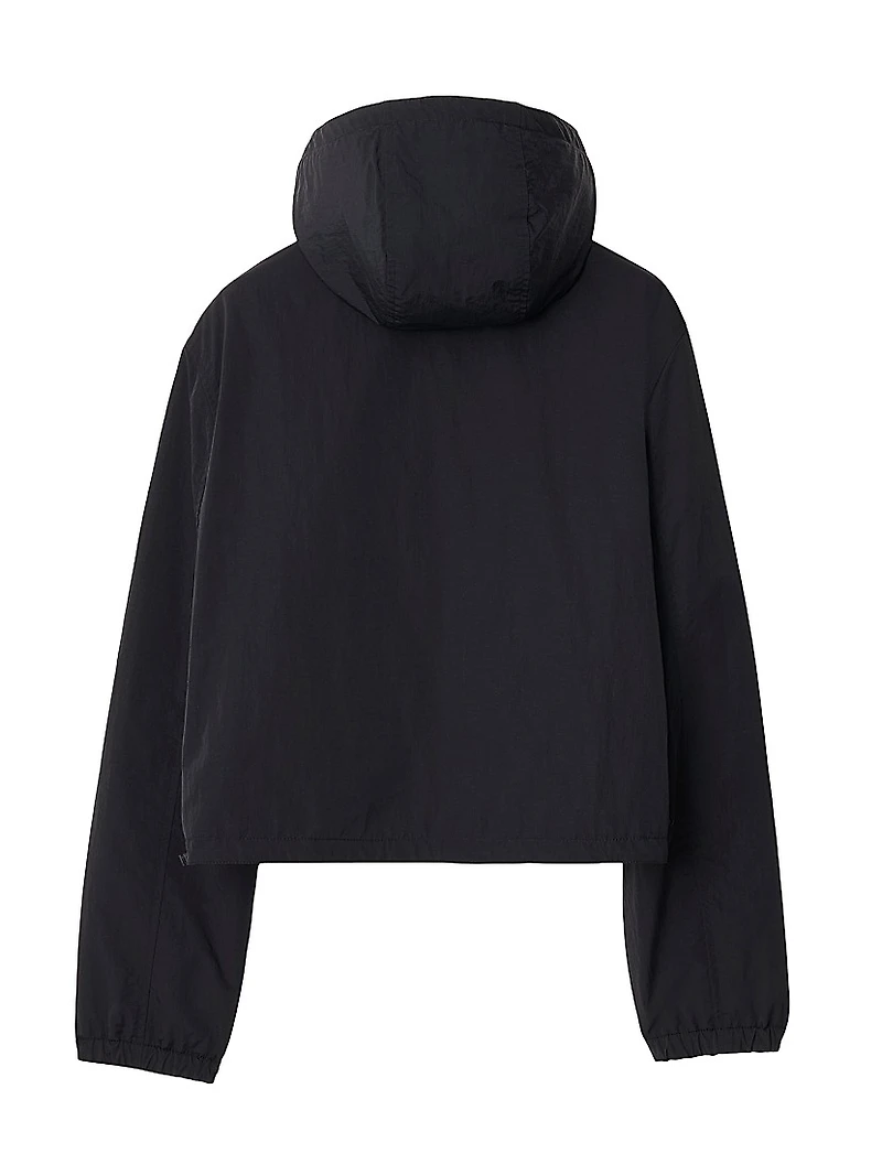 Check Drawcord Short Jacket