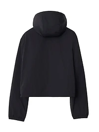 Check Drawcord Short Jacket