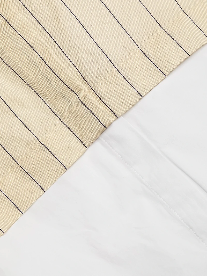 Layered Suiting Cotton Shirtdress