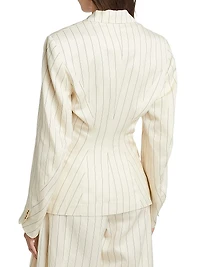 Drapy Stripe Blazer