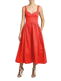 Cotton Poplin Midi-Dress