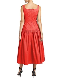 Cotton Poplin Midi-Dress
