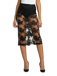 Chantilly Lace Midi-Skirt