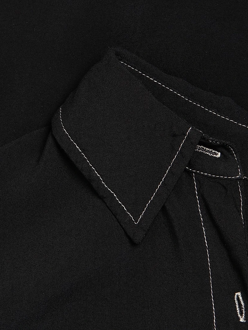 Marlene Tailored Three-Quarter-Length Sleeve Blouse