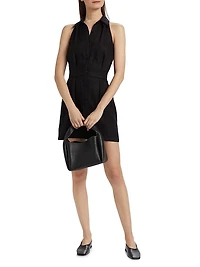 Domino Linen Sleeveless Minidress