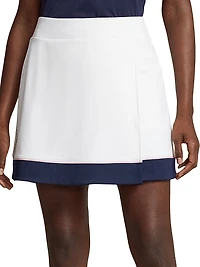Interlock Faux-Wrap Skort