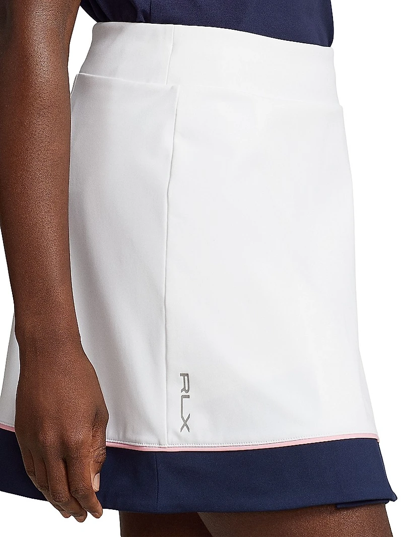 Interlock Faux-Wrap Skort