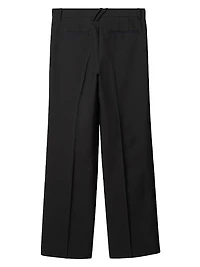 Wool & Silk Straight-Leg Pants