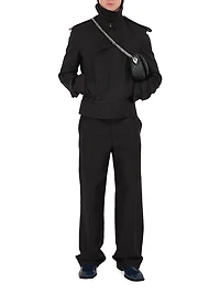 Wool & Silk Straight-Leg Pants