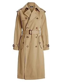 Twill Double-Breasted Trench Coat