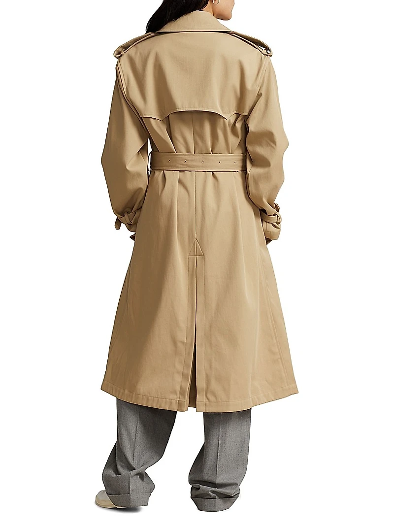Twill Double-Breasted Trench Coat