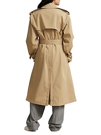 Twill Double-Breasted Trench Coat