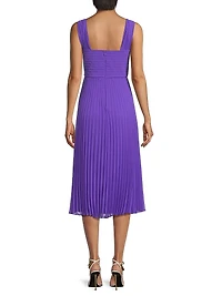 Joanna Pleated Chiffon Midi-Dress