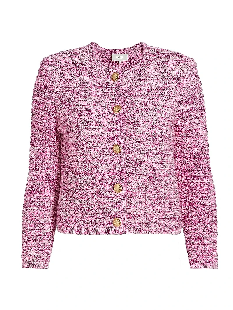 Cotton-Blend Knit Cropped Jacket
