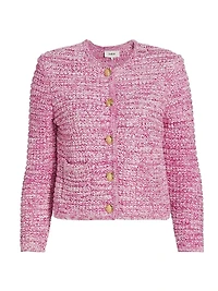 Cotton-Blend Knit Cropped Jacket