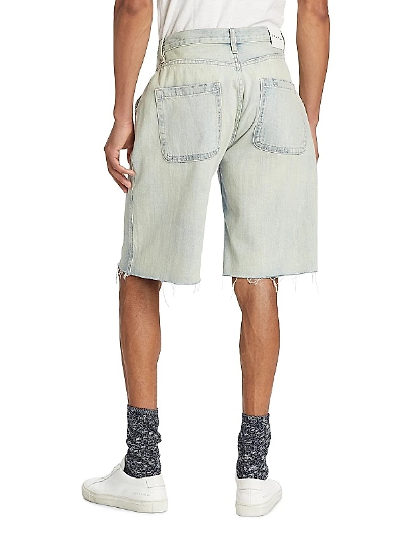 Skater Wide-Leg Denim Shorts