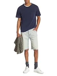 Skater Wide-Leg Denim Shorts