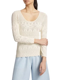 Amanda Pointelle Knit Top