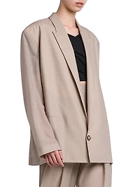 Oversized Wool-Blend Blazer