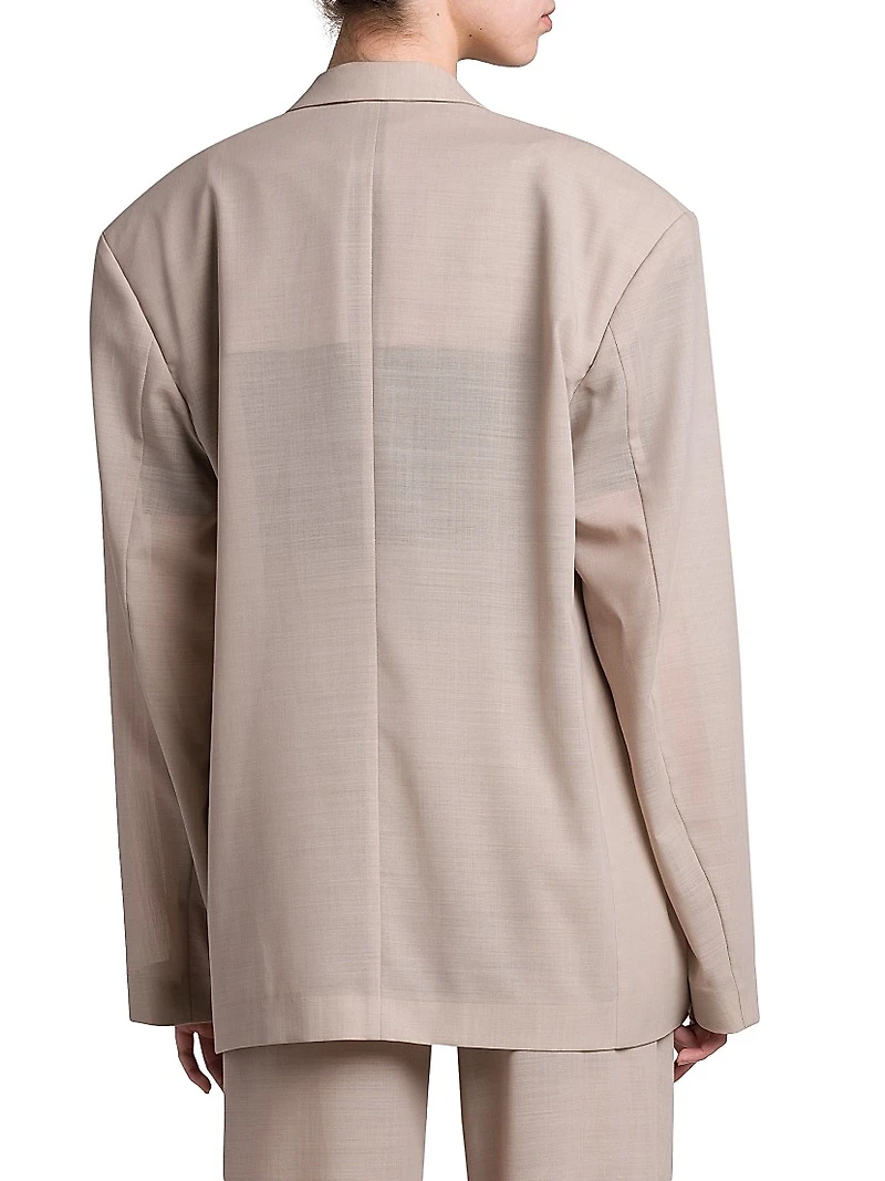 Oversized Wool-Blend Blazer