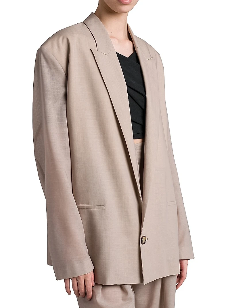 Oversized Wool-Blend Blazer