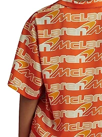 Reiss x McClaren F1 Beckets Monogram Button-Front Shirt