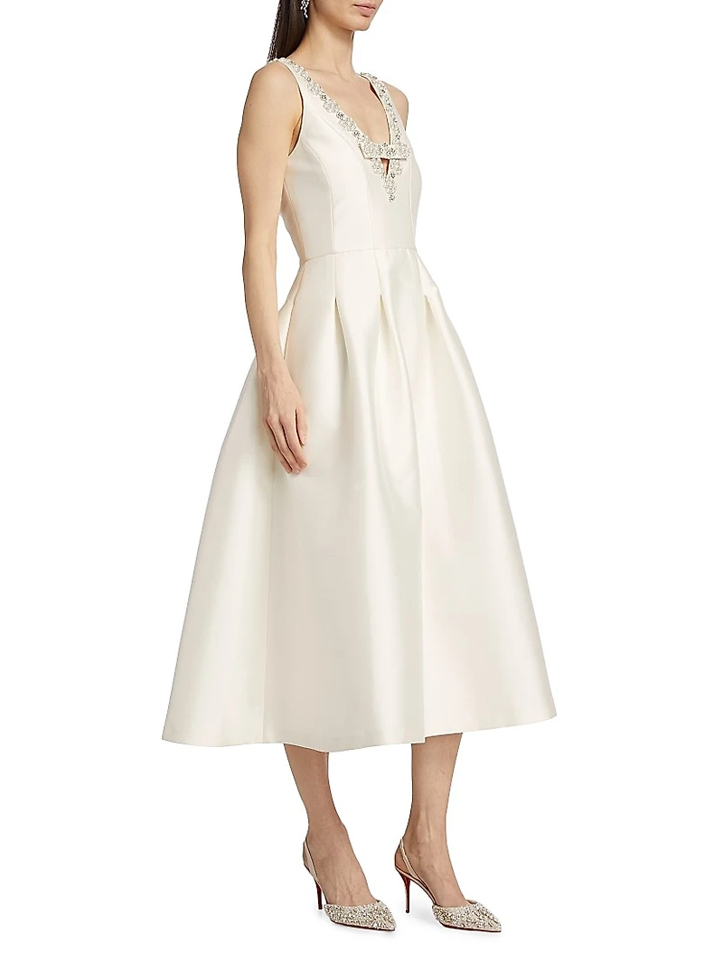 Millie Beaded Mikado Dress