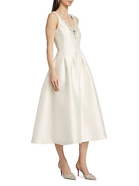 Millie Beaded Mikado Dress