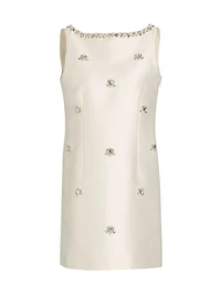 Marcella Beaded Mikado Sheath Dress