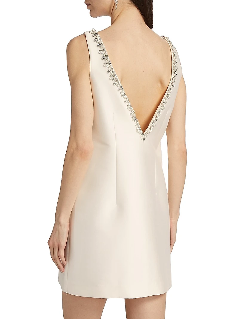 Marcella Beaded Mikado Sheath Dress