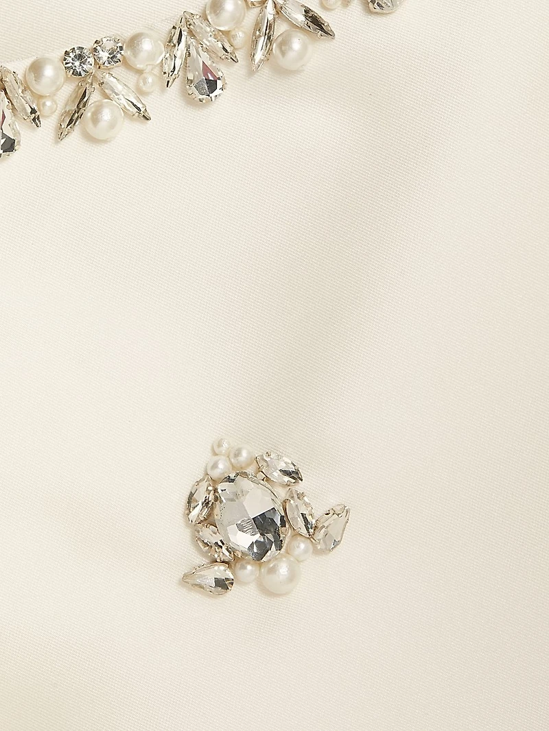 Marcella Beaded Mikado Sheath Dress