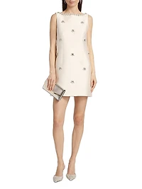Marcella Beaded Mikado Sheath Dress