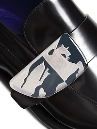 Equestrian Knight Leather Loafers