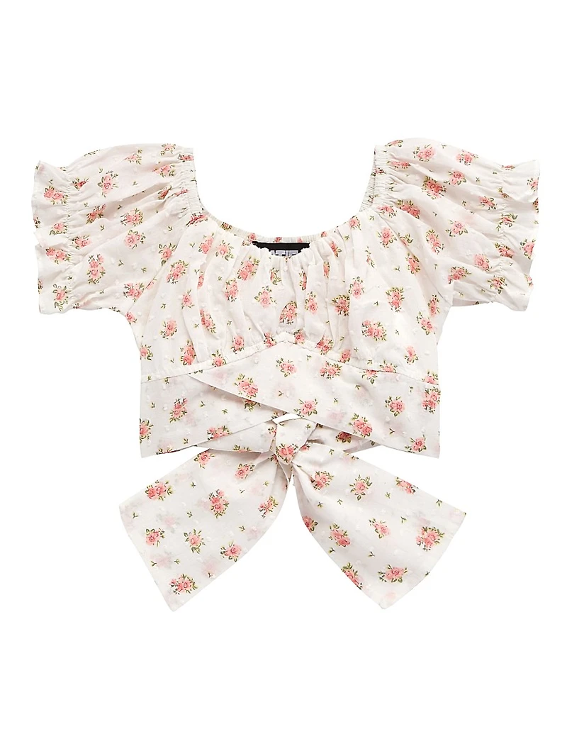 Girl's Chase Tie-Back Crop Top