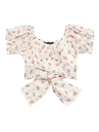 Girl's Chase Tie-Back Crop Top