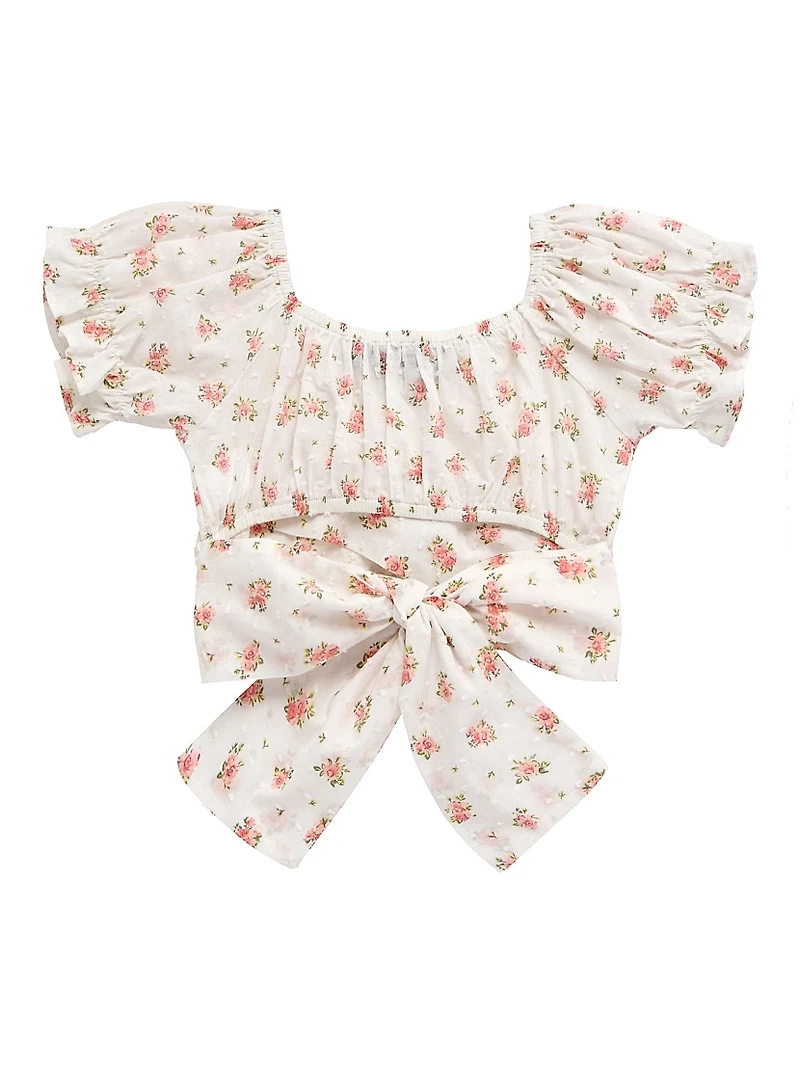 Girl's Chase Tie-Back Crop Top