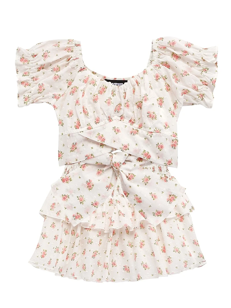 Girl's Chase Tie-Back Crop Top